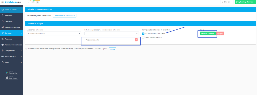 Sincronização com o Calendário Google ou Outlook – Veja como é